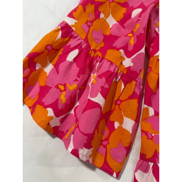 Charlie Paige Floral Dress Pink and Orange Size Large (042) - Picture 5 of 10